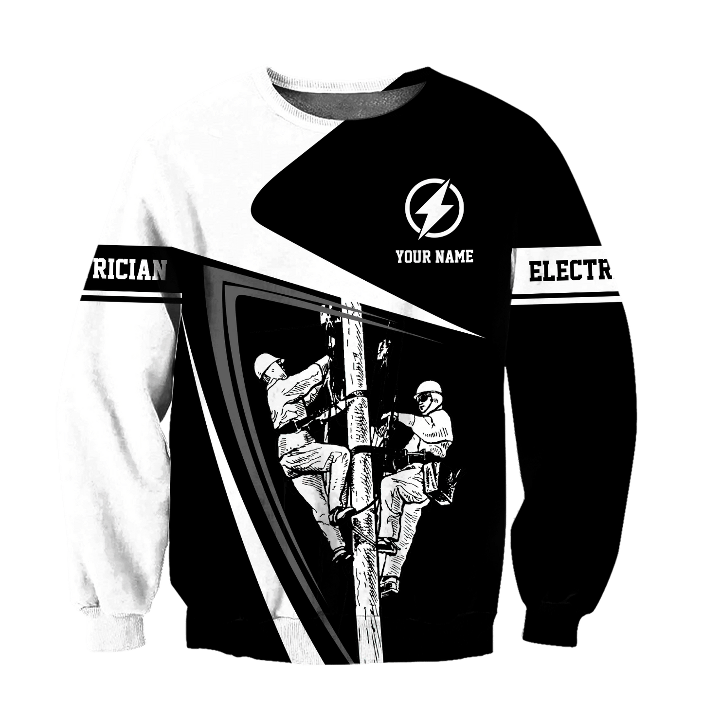 Personalisierte Name Lustige Elektriker 3D Unisex Shirts