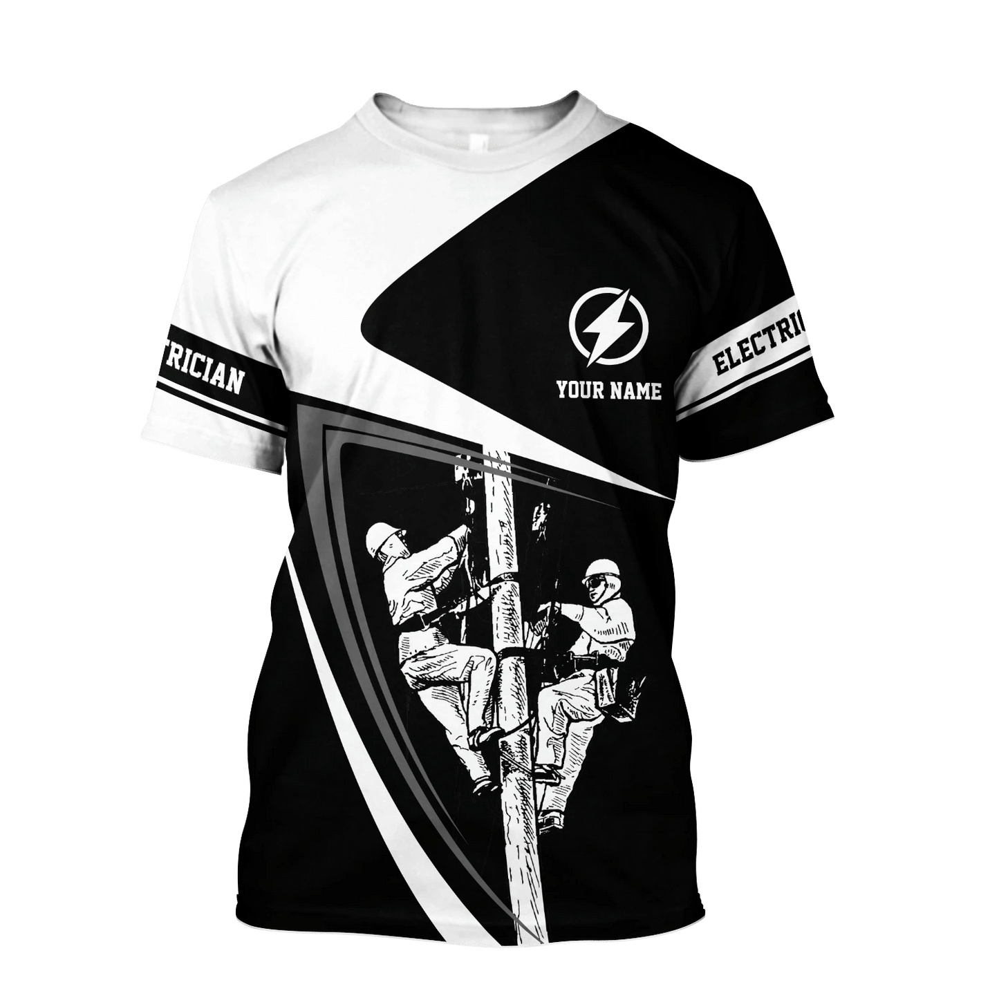 Personalisierte Name Lustige Elektriker 3D Unisex Shirts