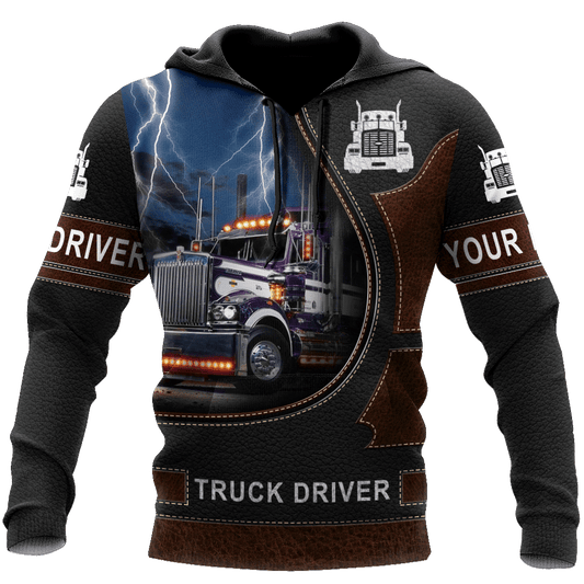 Personalisierter Name Lustige Trucker 3D Unisex Shirts