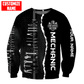 T-shirt unisexe 3D avec nom personnalisé et drôle de mécanicien, clé noire