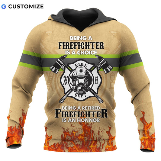 Personalisierte Name Lustige Feuerwehrmann 3D Unisex Shirts