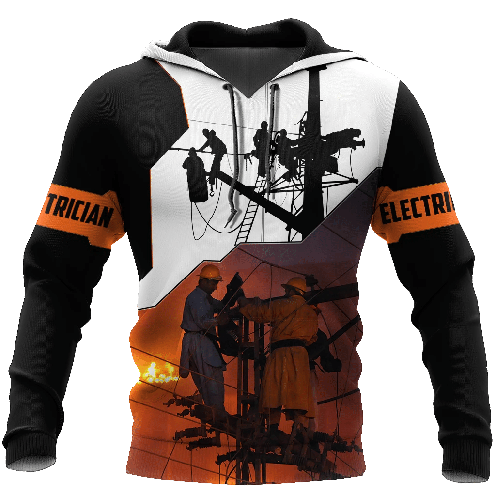 Personalized Name Funny Electrician 3D Unisex Shirts