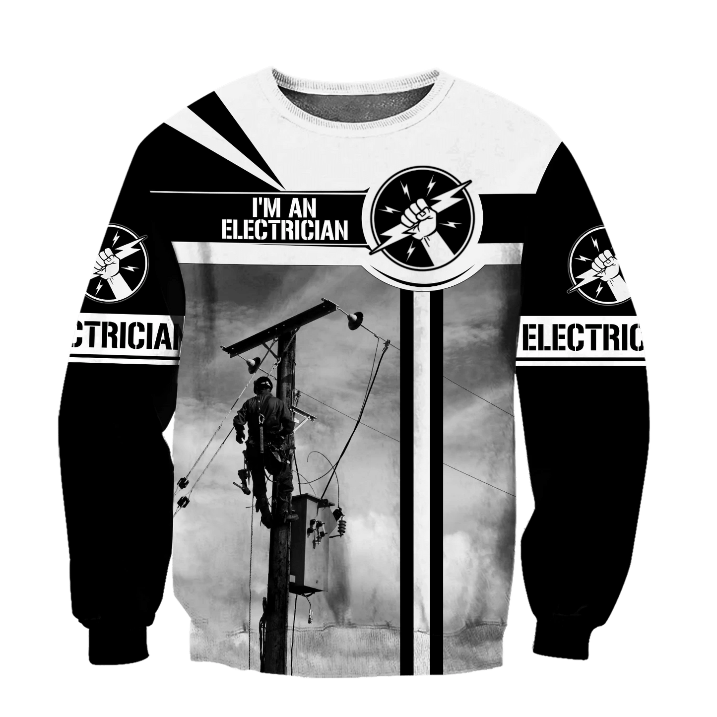 Personalized Name Funny Electrician 3D Unisex Shirts