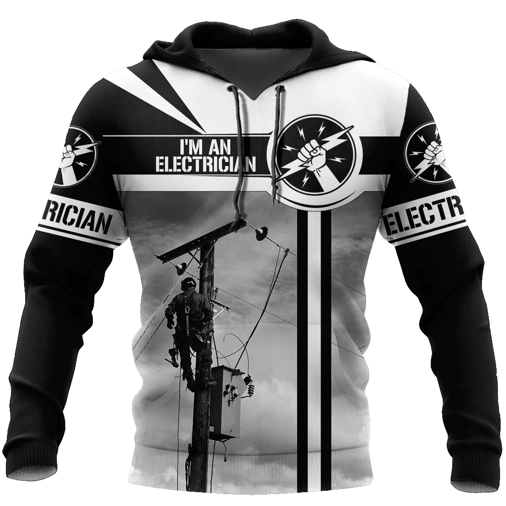 Personalized Name Funny Electrician 3D Unisex Shirts