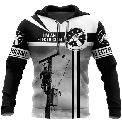 Personalized Name Funny Electrician 3D Unisex Shirts
