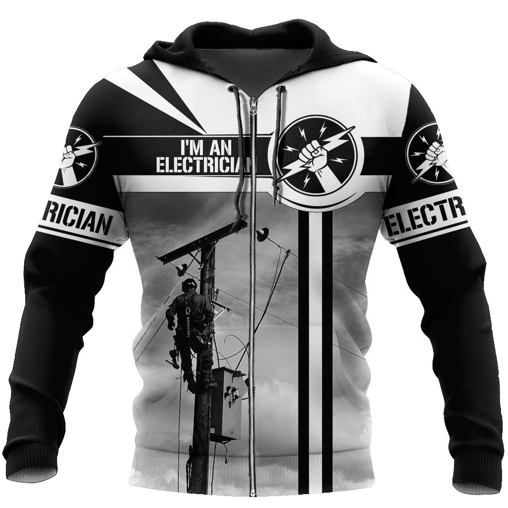 Personalized Name Funny Electrician 3D Unisex Shirts