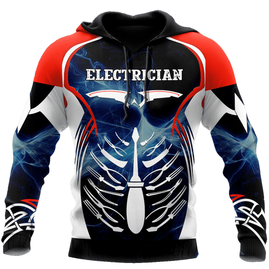 T-shirts unisexes 3D drôles d'électricien avec nom personnalisé