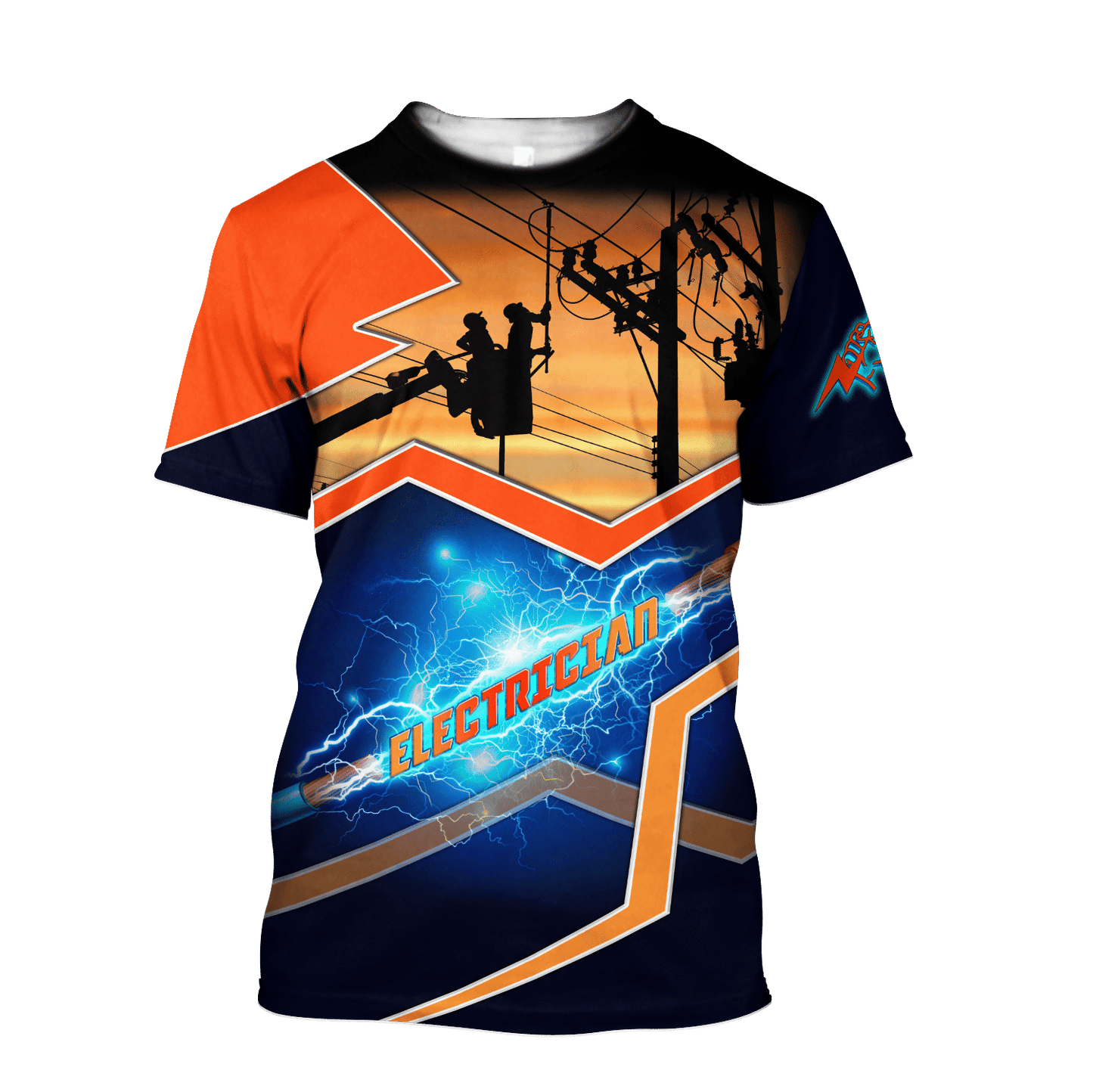 Personalized Name Funny Electrician 3D Unisex Shirts