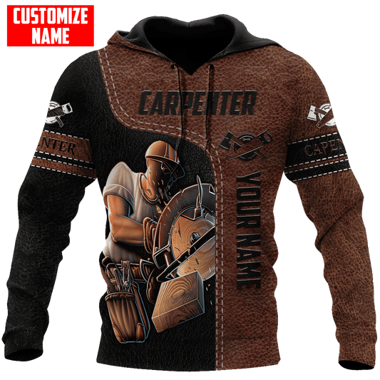 Personalized Name Funny Carpenter 3D Unisex Shirts