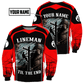 Personalisierte Name Lustige Elektriker 3D Unisex Shirts