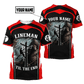 Personalisierte Name Lustige Elektriker 3D Unisex Shirts
