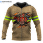 Personalized Name Funny Firefighter 3D Unisex Shirts