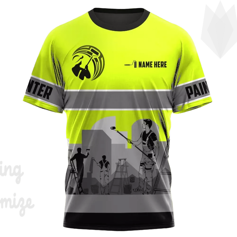 Personalized Name Funny Painter 3D Unisex Shirts