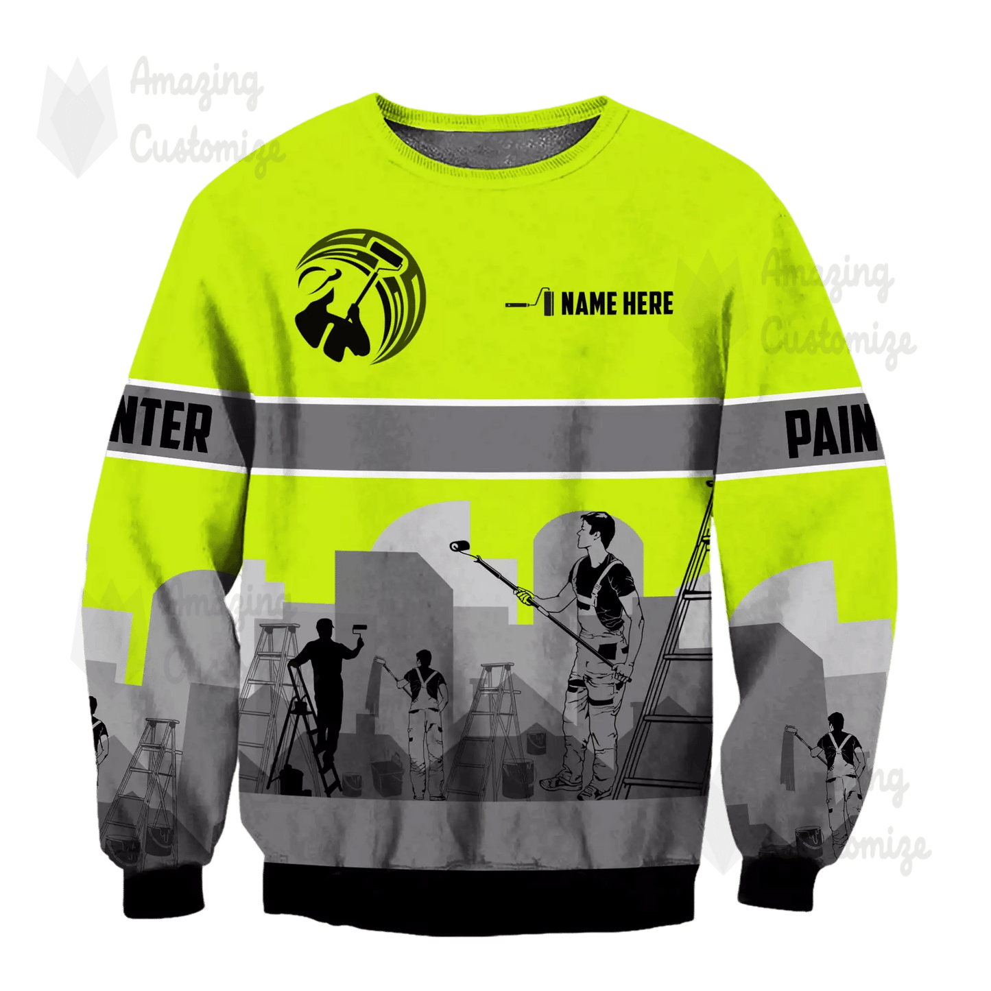 Personalized Name Funny Painter 3D Unisex Shirts