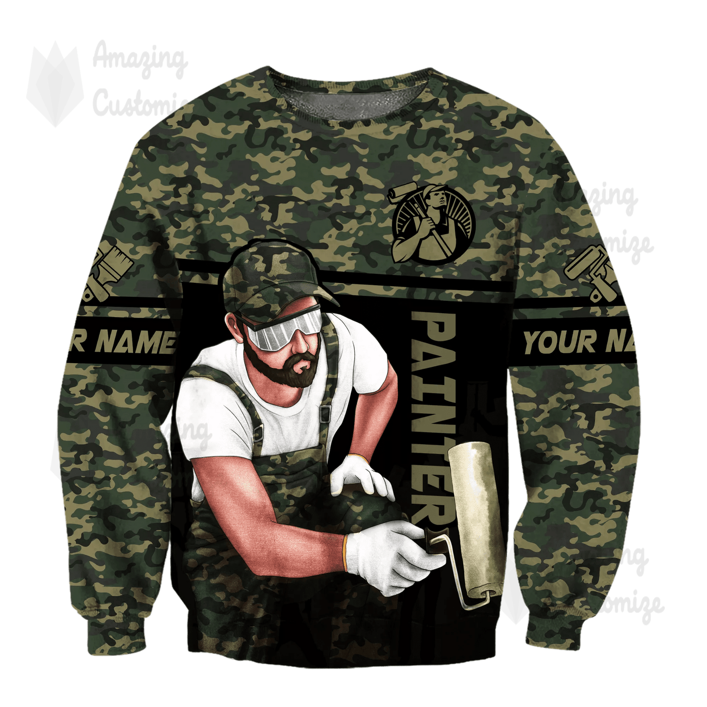 Personalized Name Funny Painter 3D Unisex Shirts