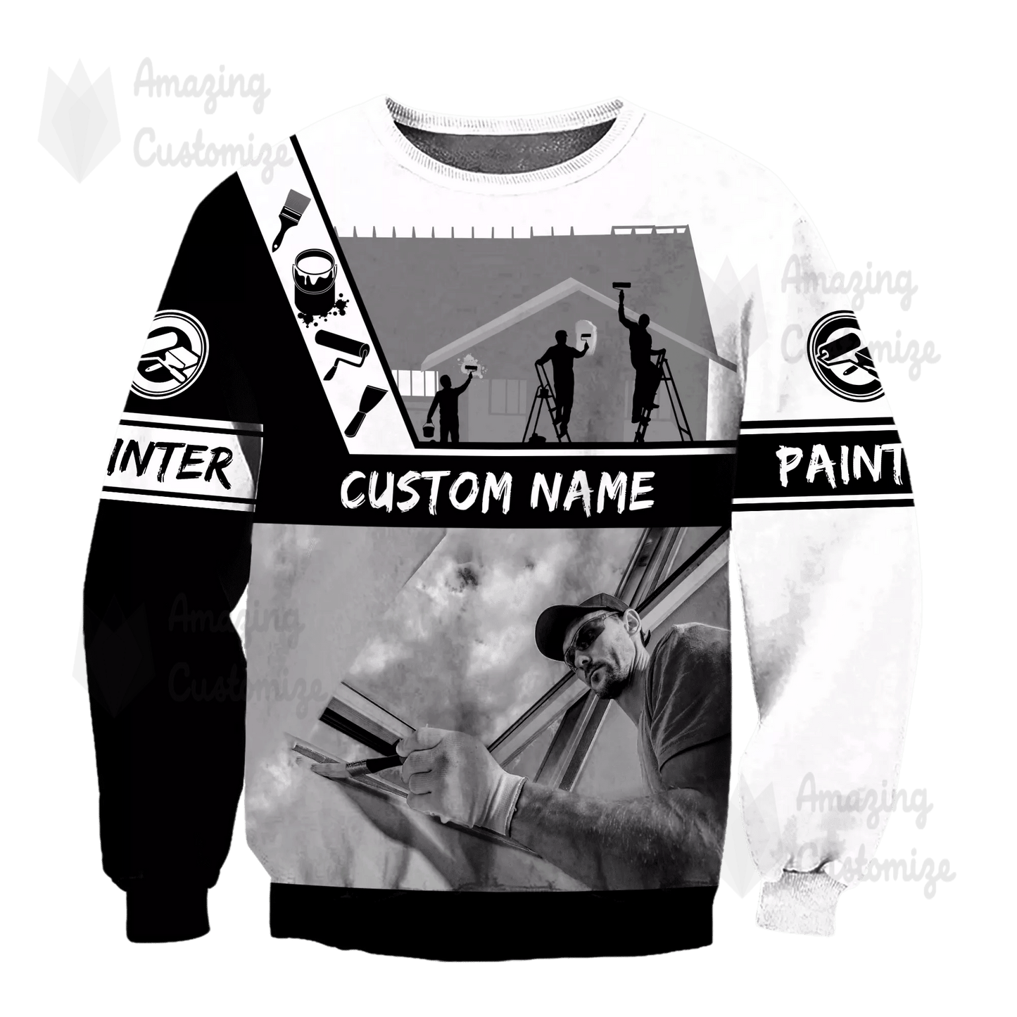 Personalized Name Funny Painter 3D Unisex Shirts