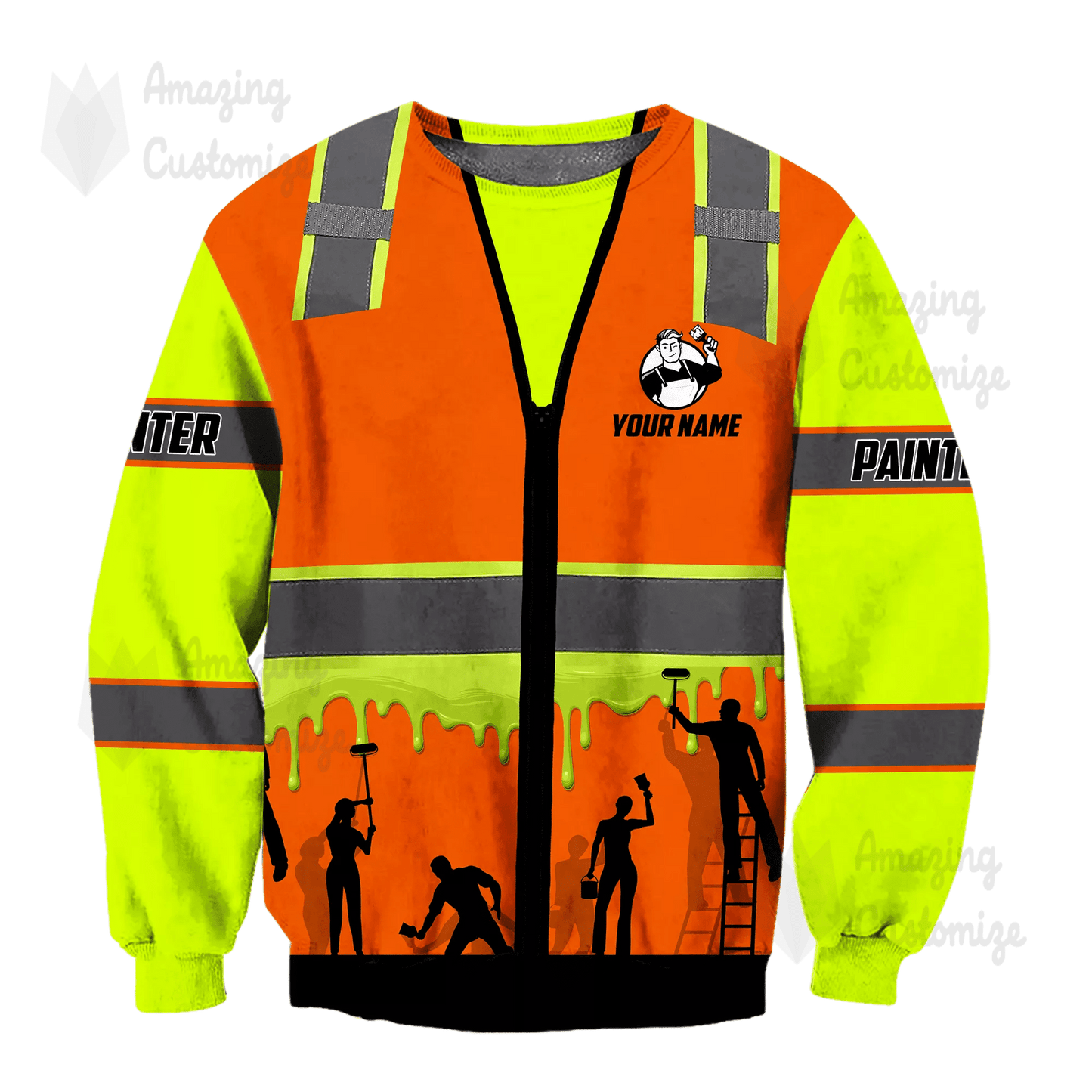 Personalized Name Funny Painter 3D Unisex Shirts