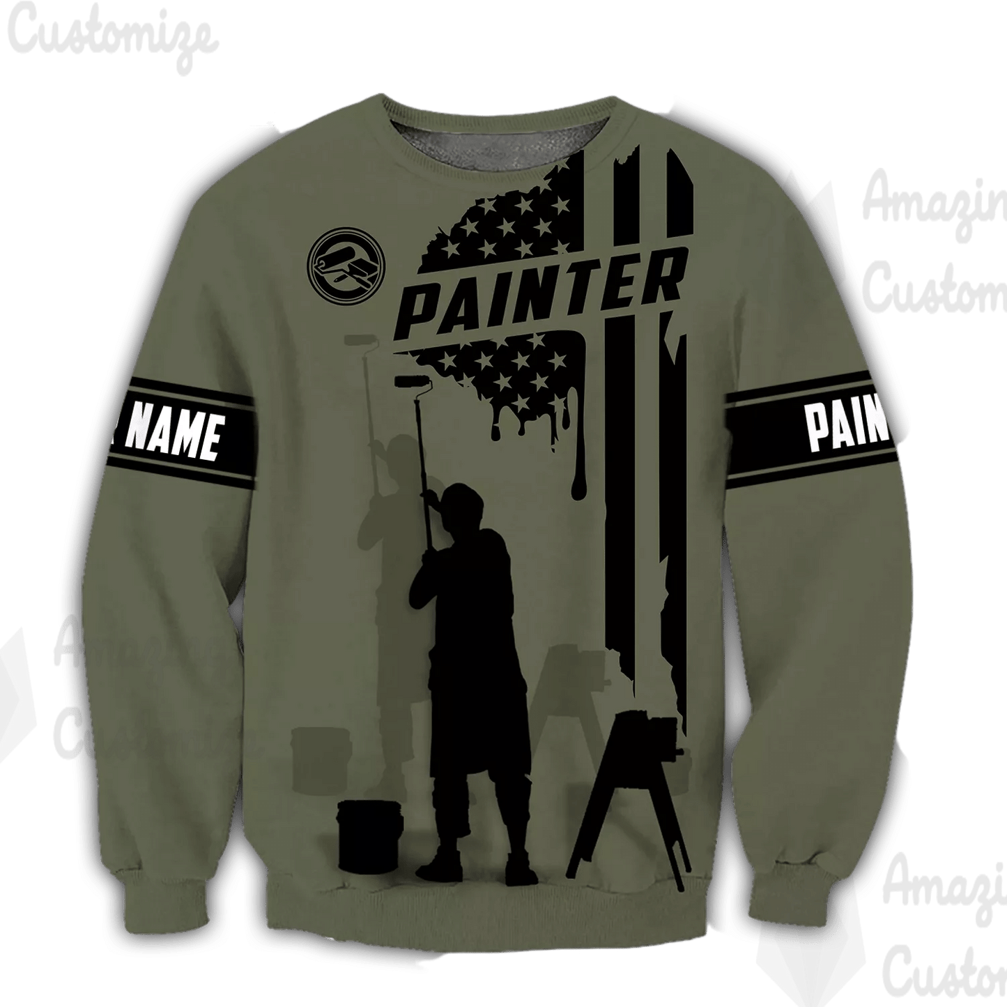Personalized Name Funny Painter 3D Unisex Shirts