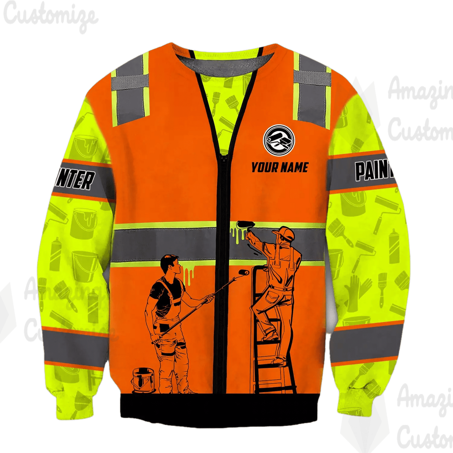 Personalized Name Funny Painter 3D Unisex Shirts