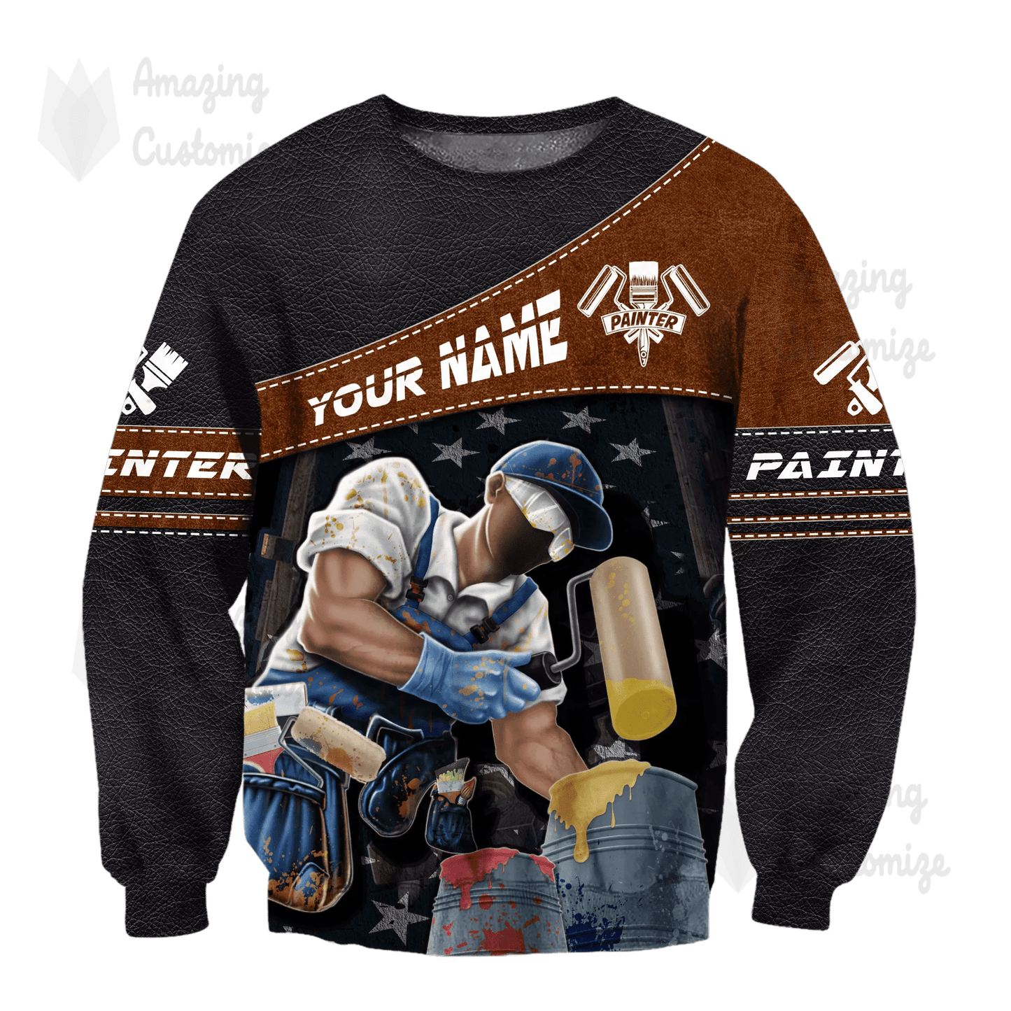 Personalized Name Funny Painter 3D Unisex Shirts