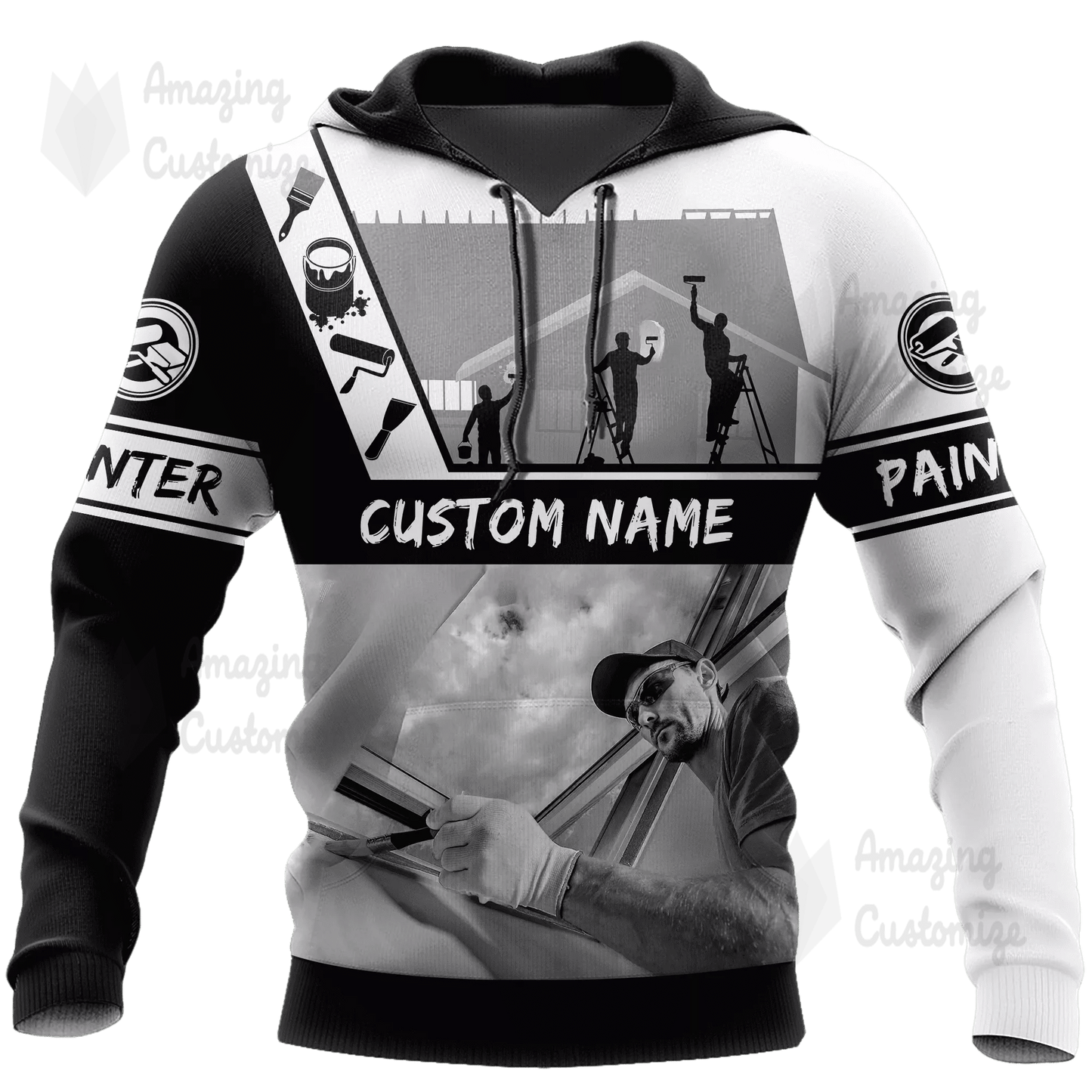 Personalized Name Funny Painter 3D Unisex Shirts