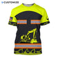 Personalized Name Funny Excavator Operator 3D Unisex Shirts