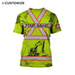 Personalized Name Funny Excavator Operator 3D Unisex Shirts