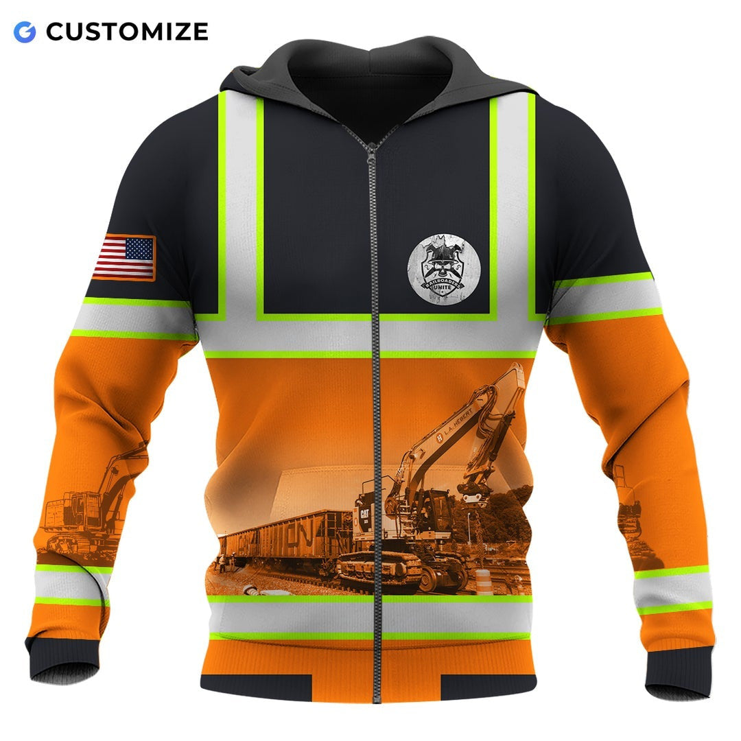 Personalized Name Funny Excavator Operator 3D Unisex Shirts