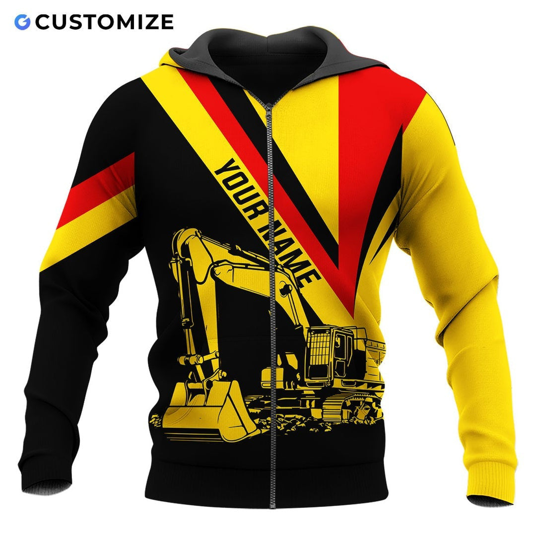 Personalized Name Funny Excavator Operator 3D Unisex Shirts