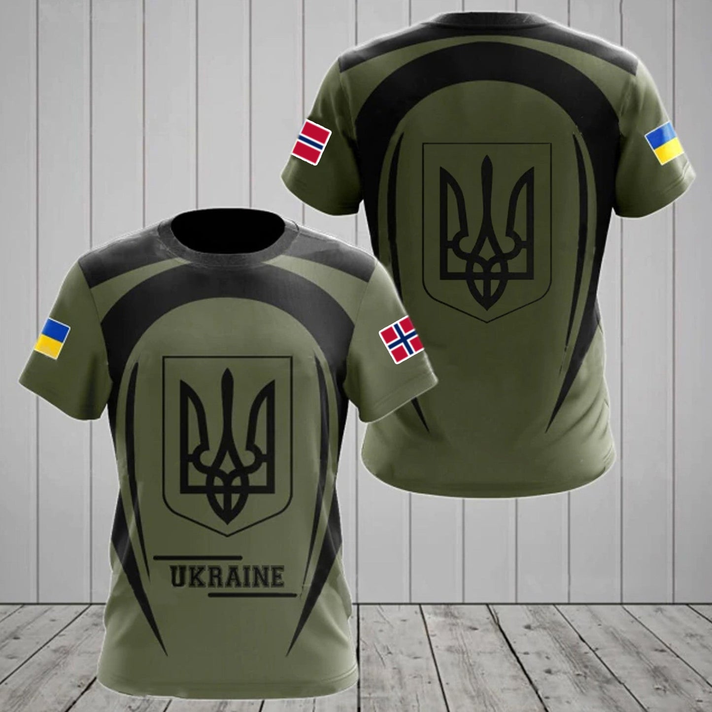 Personalized Ukraine Shirt Mens Norway Flag