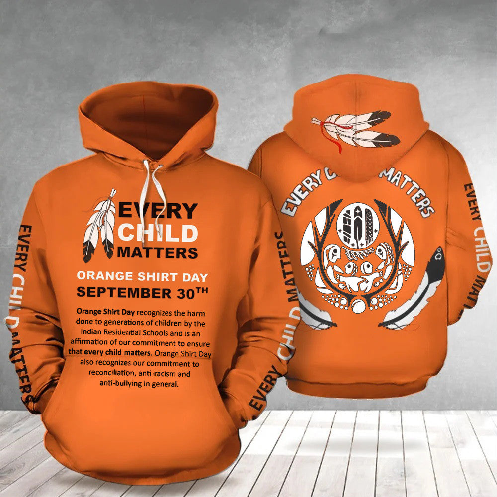 Every Child Matters Hoodie Orange Shirt Day September 30th Child Matters Clothing