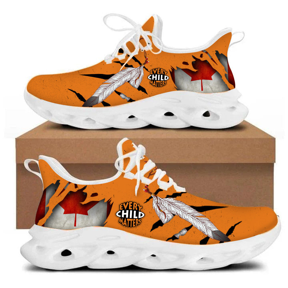 Feathers Every Child Matters Sneakers Shoes Canada Support Orange Day Awareness Merch