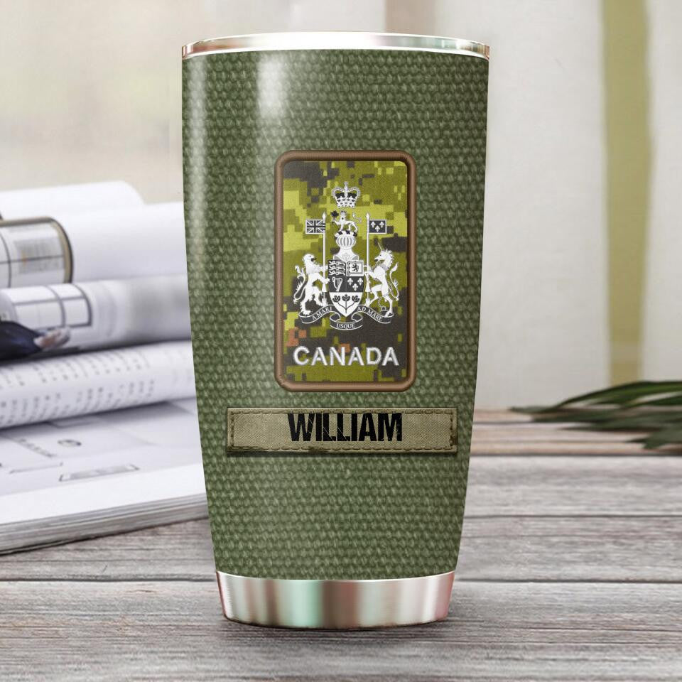Je suis un vétéran grincheux canadien personnalisé, je peux réparer un gobelet stupide imprimé