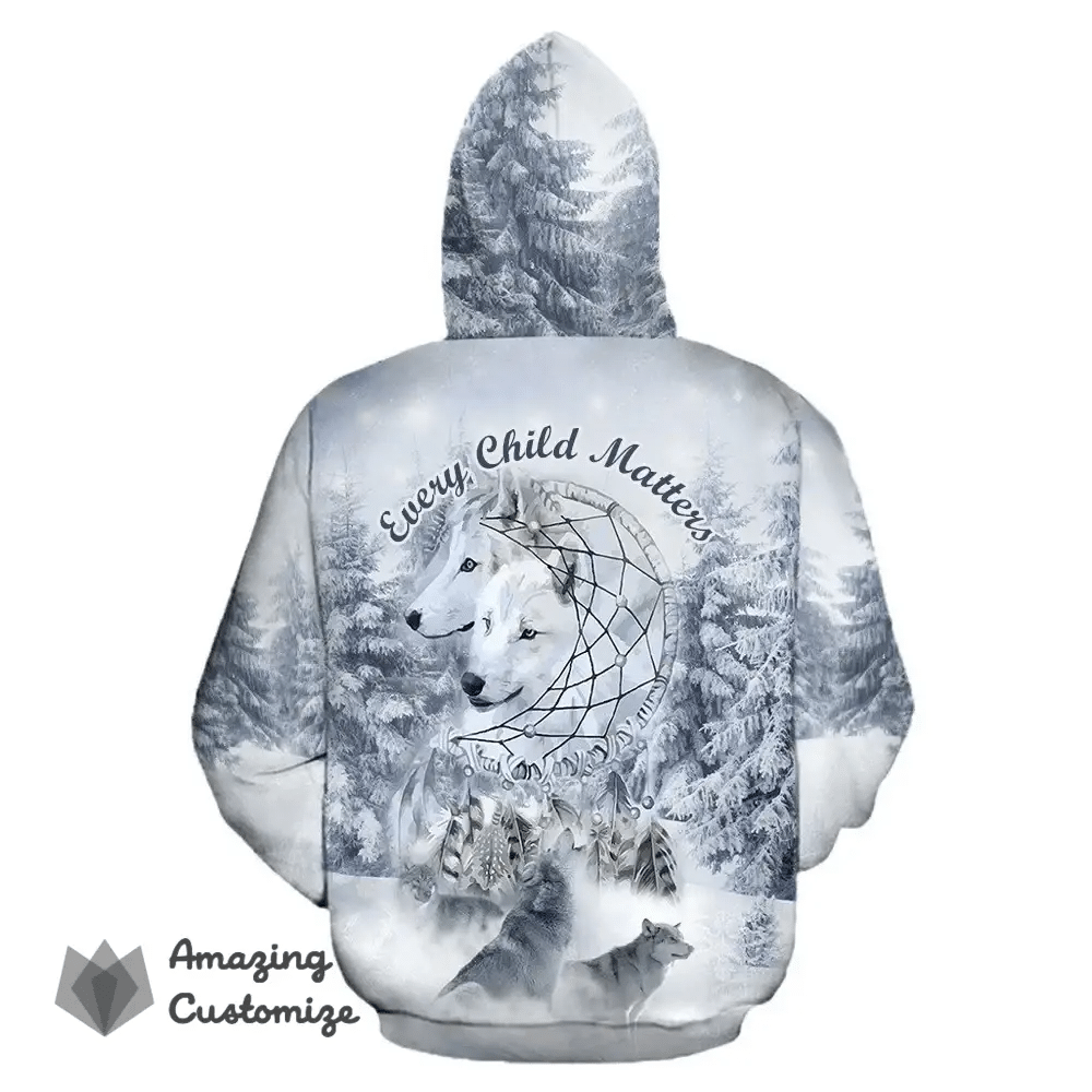Every Child Matters Hoodie Sept 30th Orange Shirt Day Wolf Clothing Men