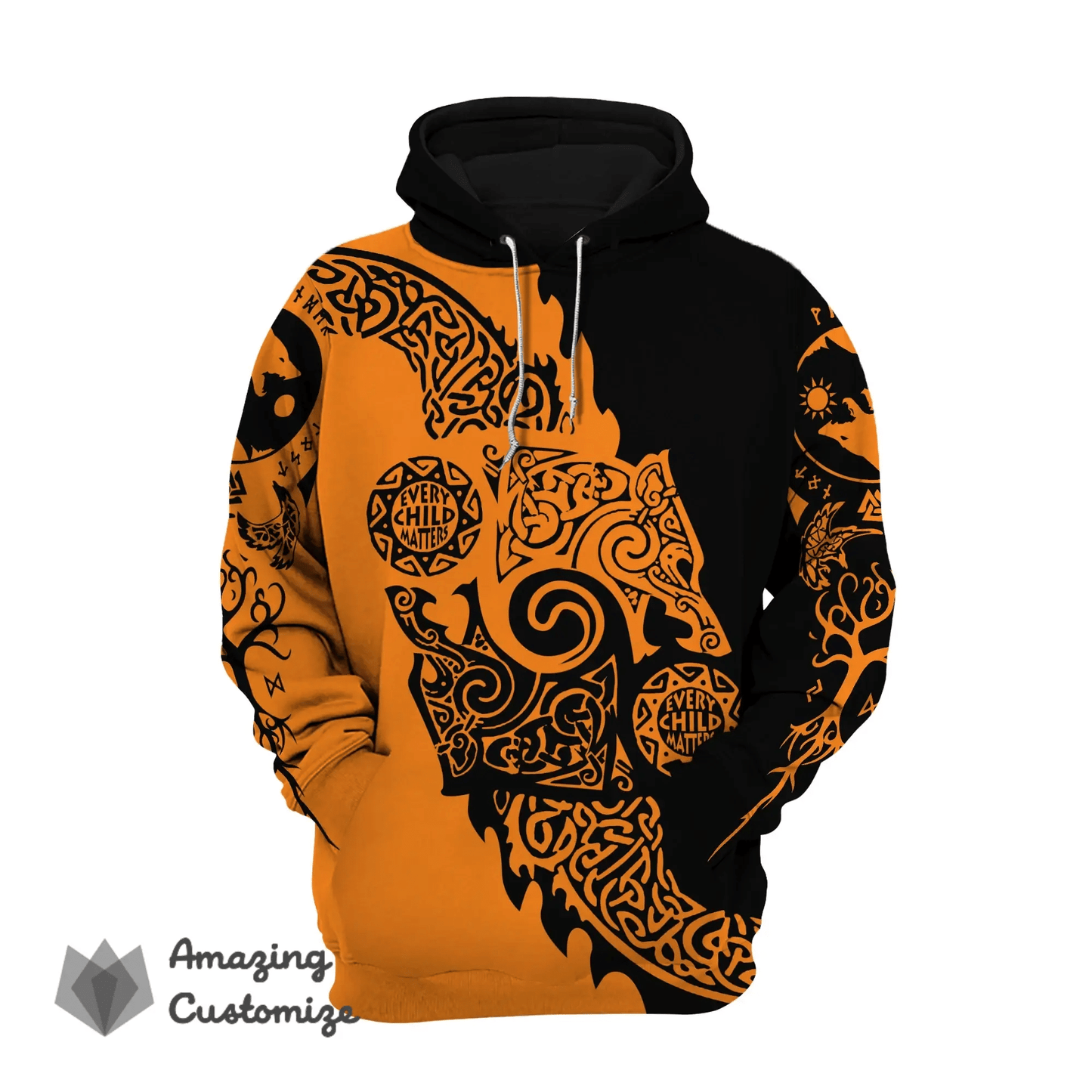 Wolf Every Child Matters Hoodie Canada Residential Schools Orange Shirt Day Awareness Merch
