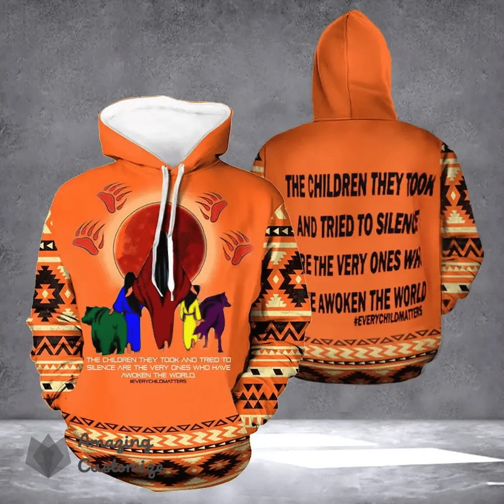 The Children They Took And Tried To Silence Hoodie Orange Day Canada Every Child Matters Merch