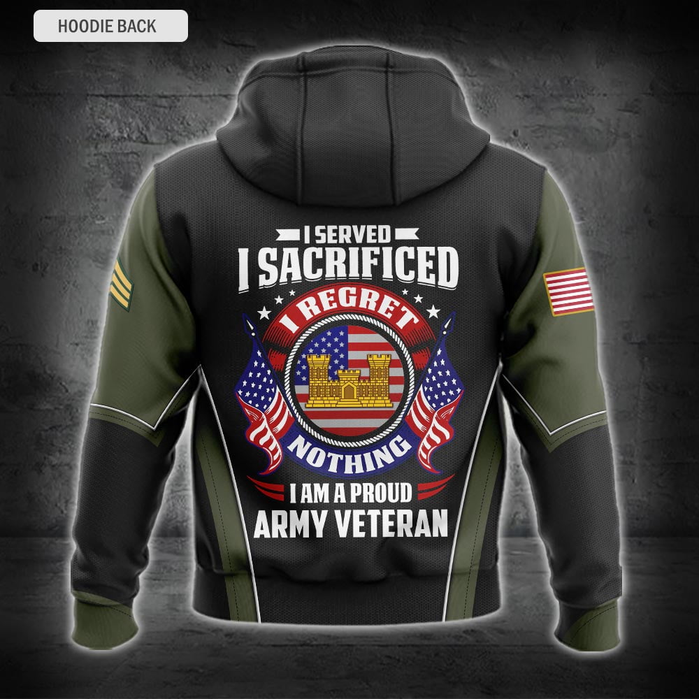 US Military – Army Branch All Over Print Hoodie