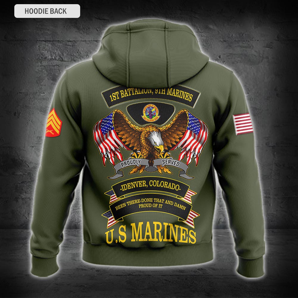 US Military – Marine Battalion All Over Print Hoodie