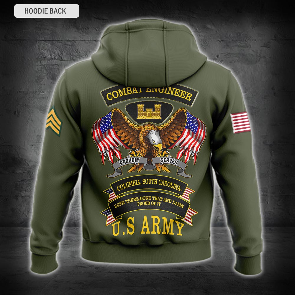US Military – Army Branch All Over Print Hoodie