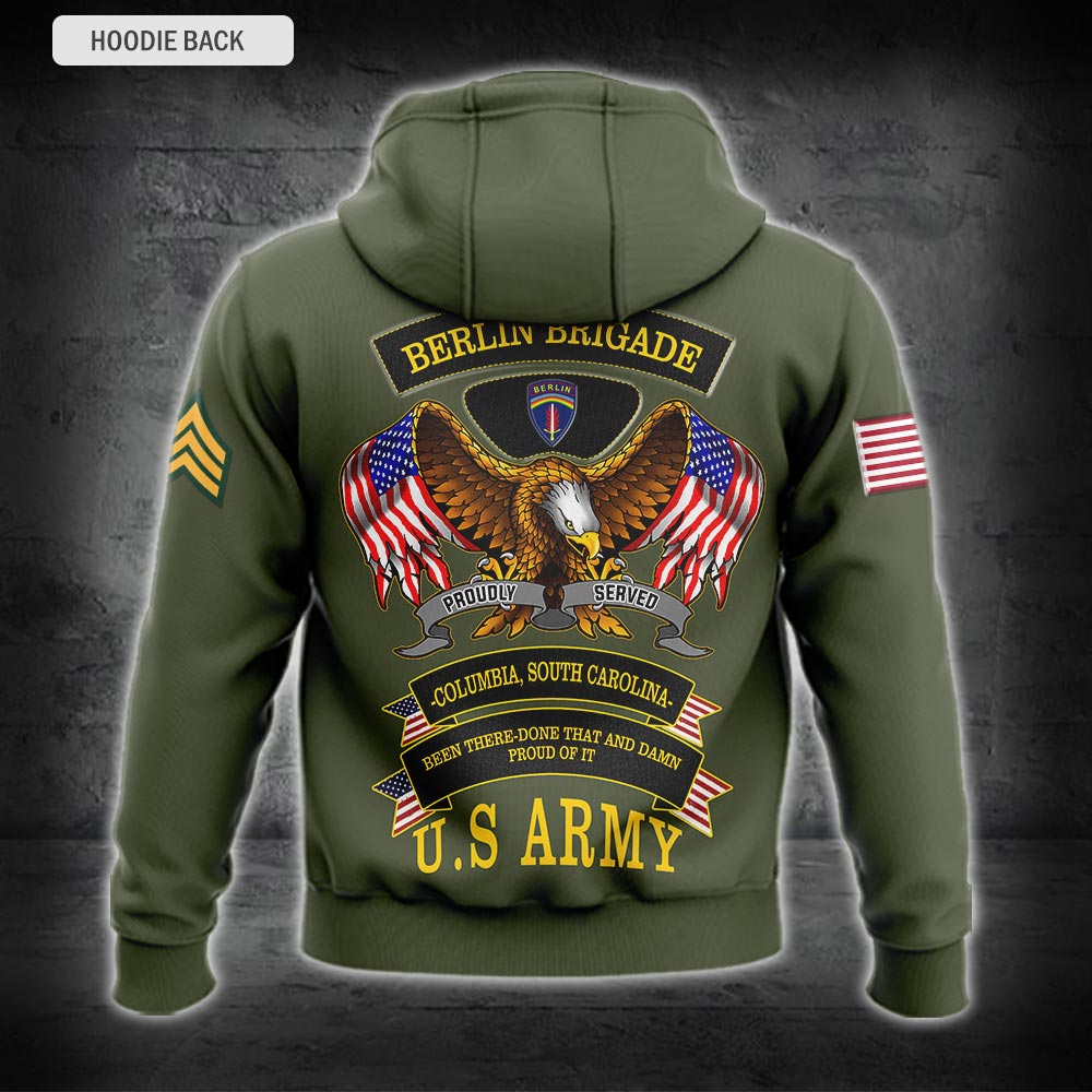 Sweat à capuche à imprimé intégral de l'armée américaine - Division de l'armée