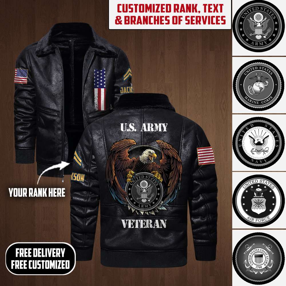 US Military - Coast Guard Rating - Leather Jacket For Veterans