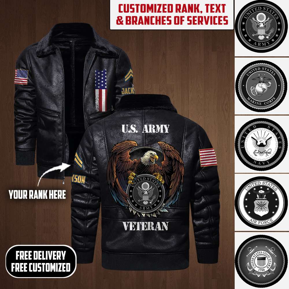 US Military - Air Force Command - Leather Jacket For Veterans