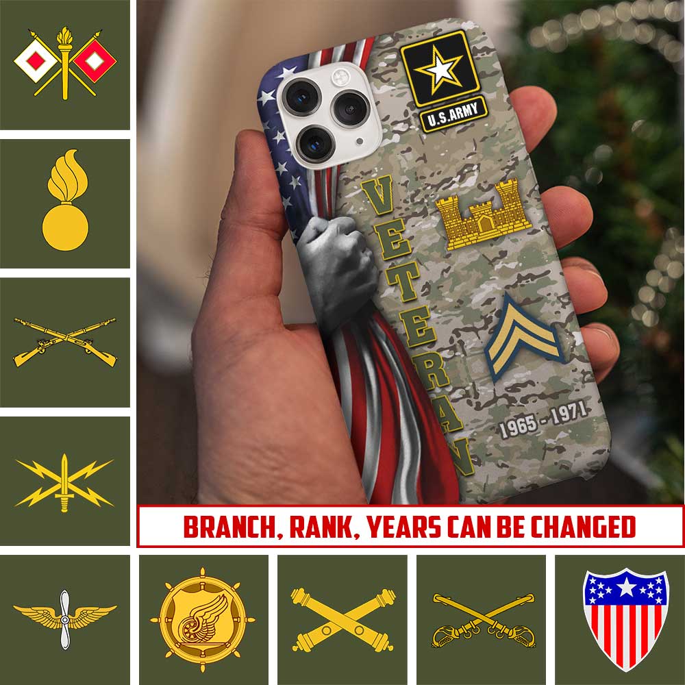 Personalized US Military - Army Branch Phone Case Printed