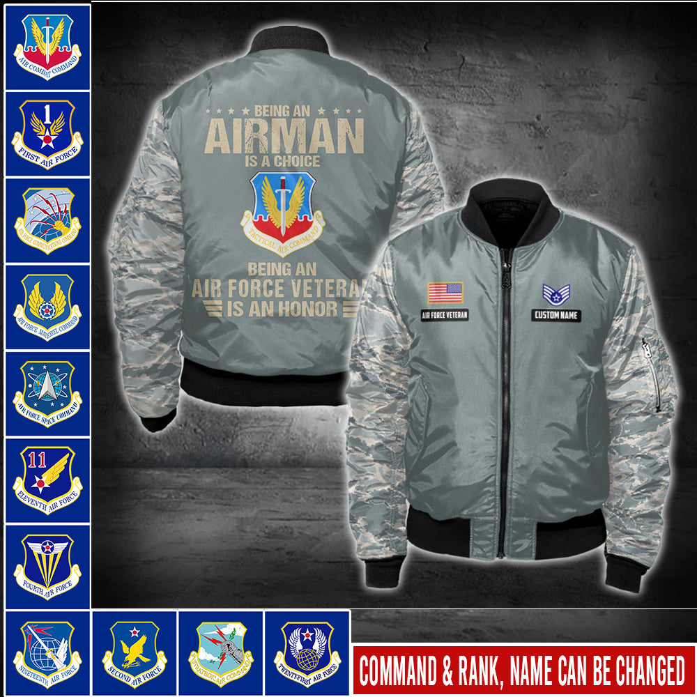 US Military – Air Force Command All Over Print Bomber Jacket