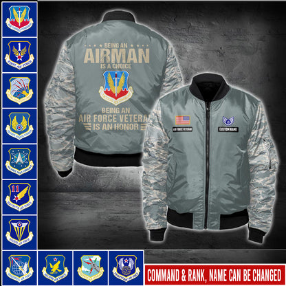 US Military – Air Force Command All Over Print Bomber Jacket