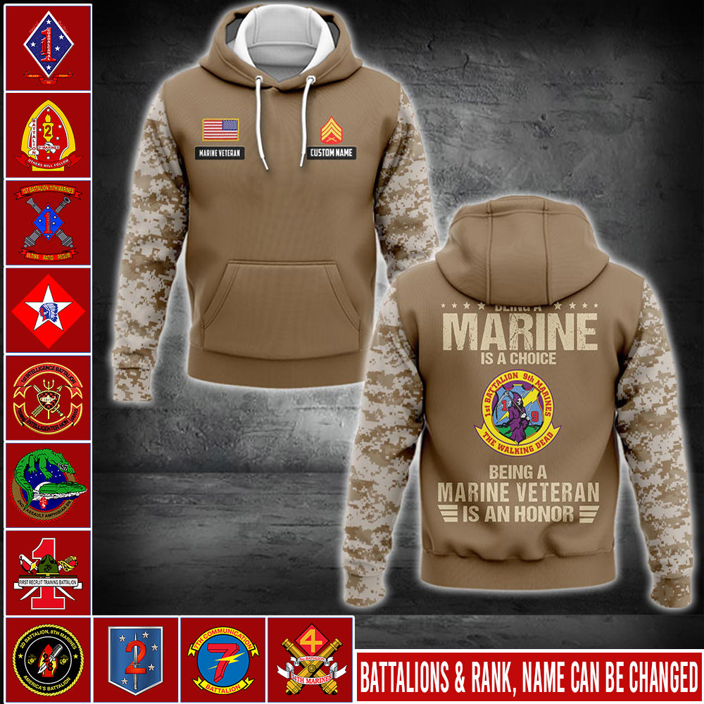 US Military – Marine Battalion All Over Print Bomber Jacket
