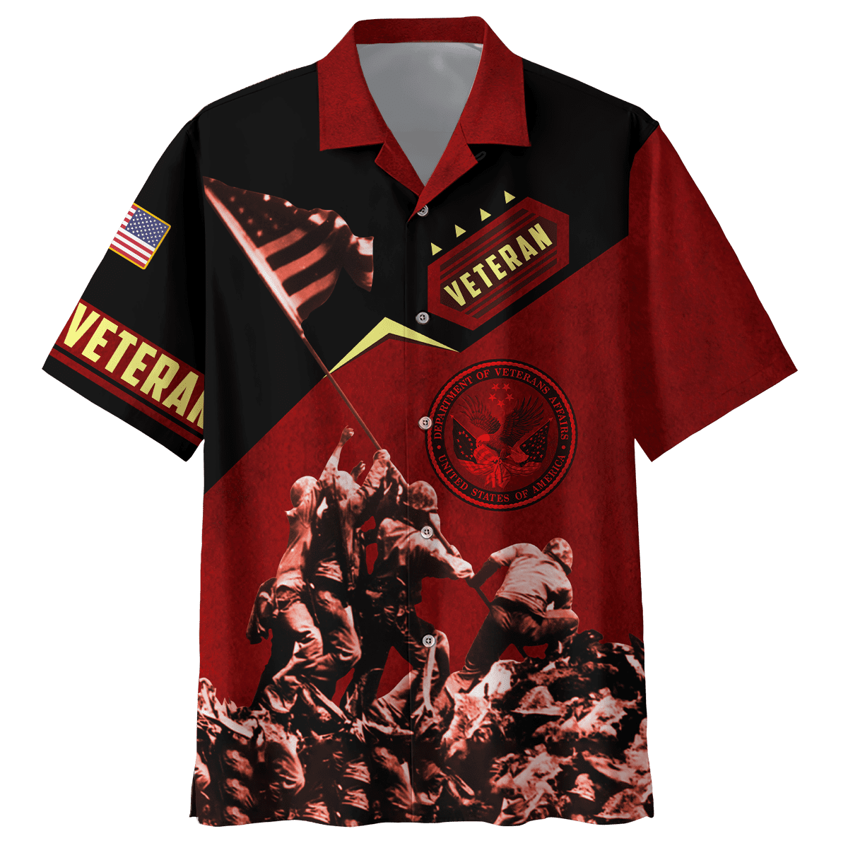 US Veteran - Eagle With American Flag Unisex Shirts