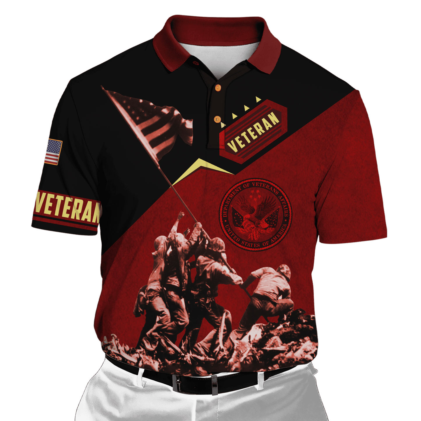 US Veteran - Eagle With American Flag Unisex Shirts