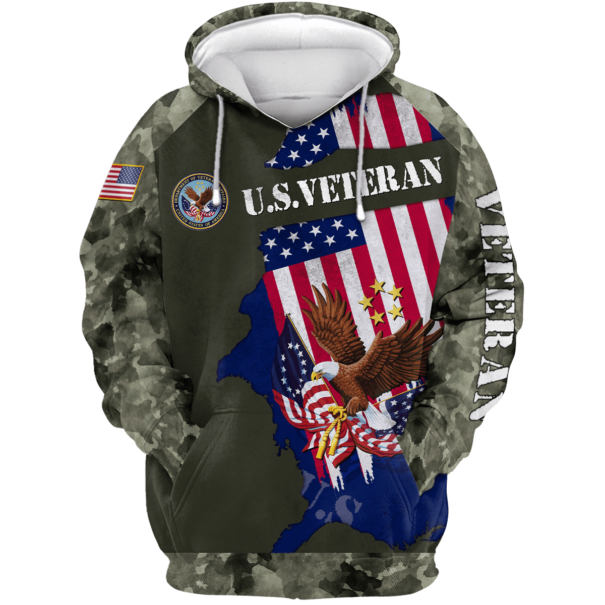US Veteran - Eagle With American Flag Unisex Shirts
