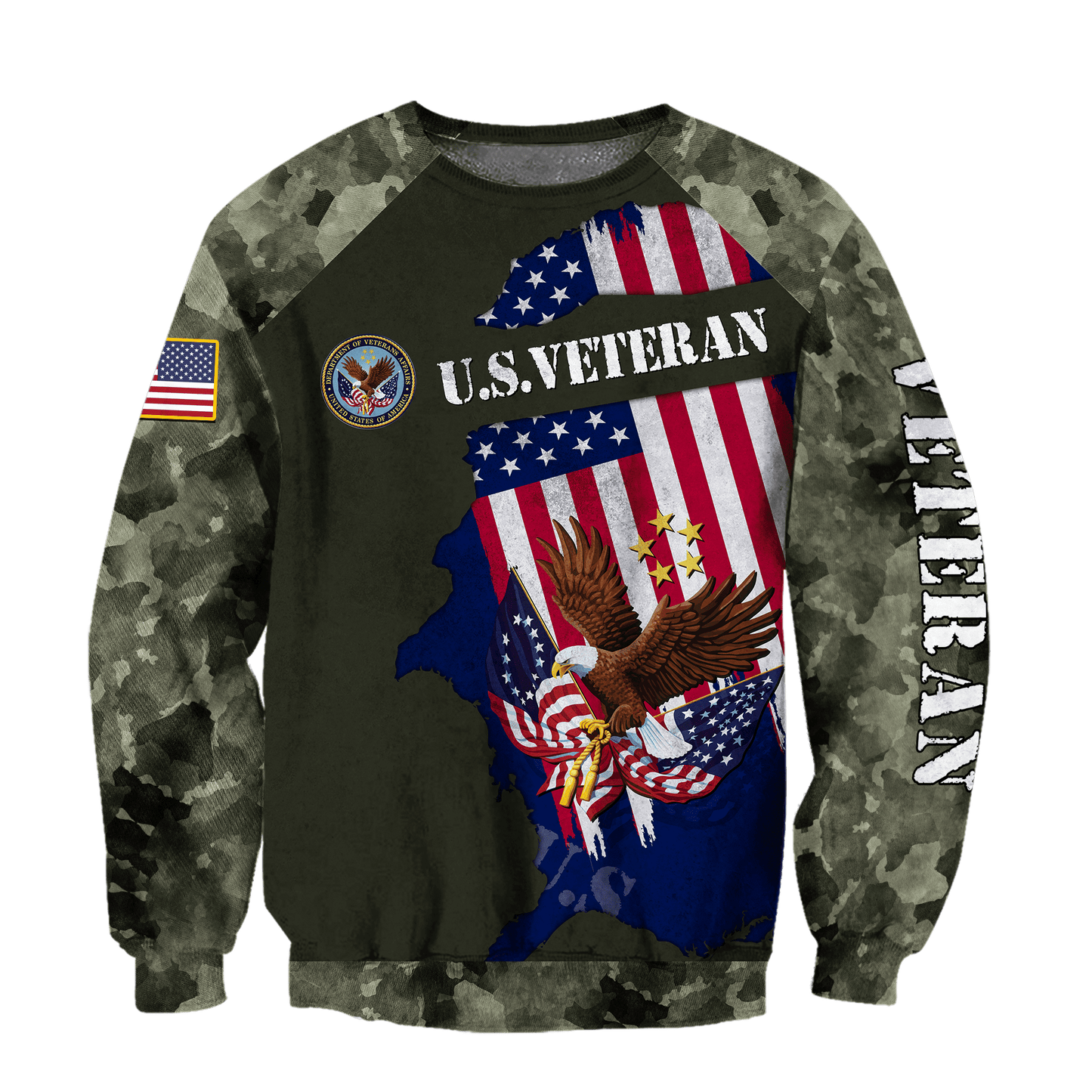 US Veteran - Eagle With American Flag Unisex Shirts
